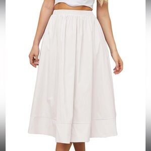 uniqlo white skirt cotton size s new